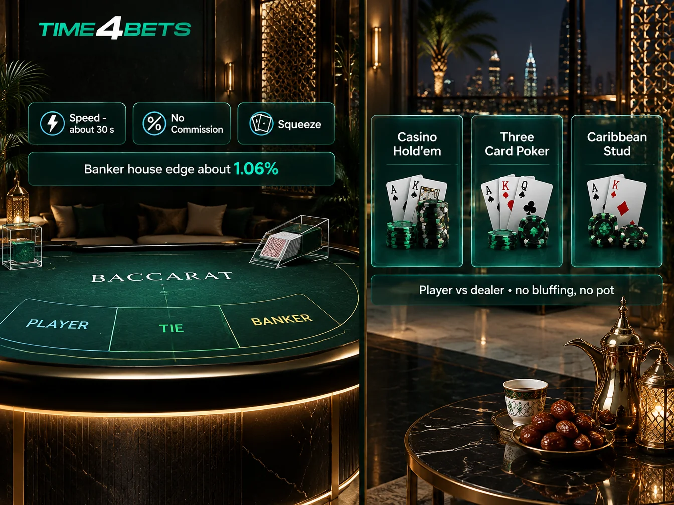 Baccarat and Poker Tables