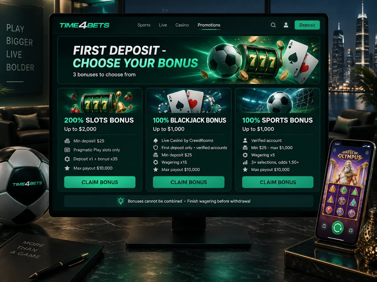 Time4Bets Bonus Guide Offers and Wagering