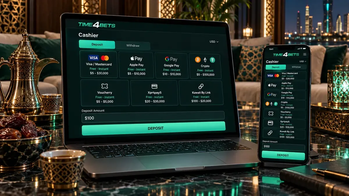 First Time4Bets Deposit Methods and Limits