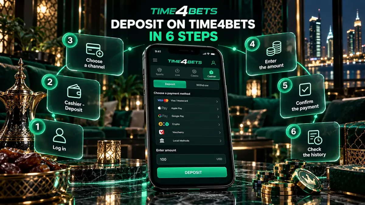 Making a Time4Bet Deposit in Six Steps