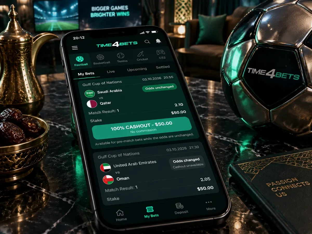 Time4Bets 100% Cashout Without Commission