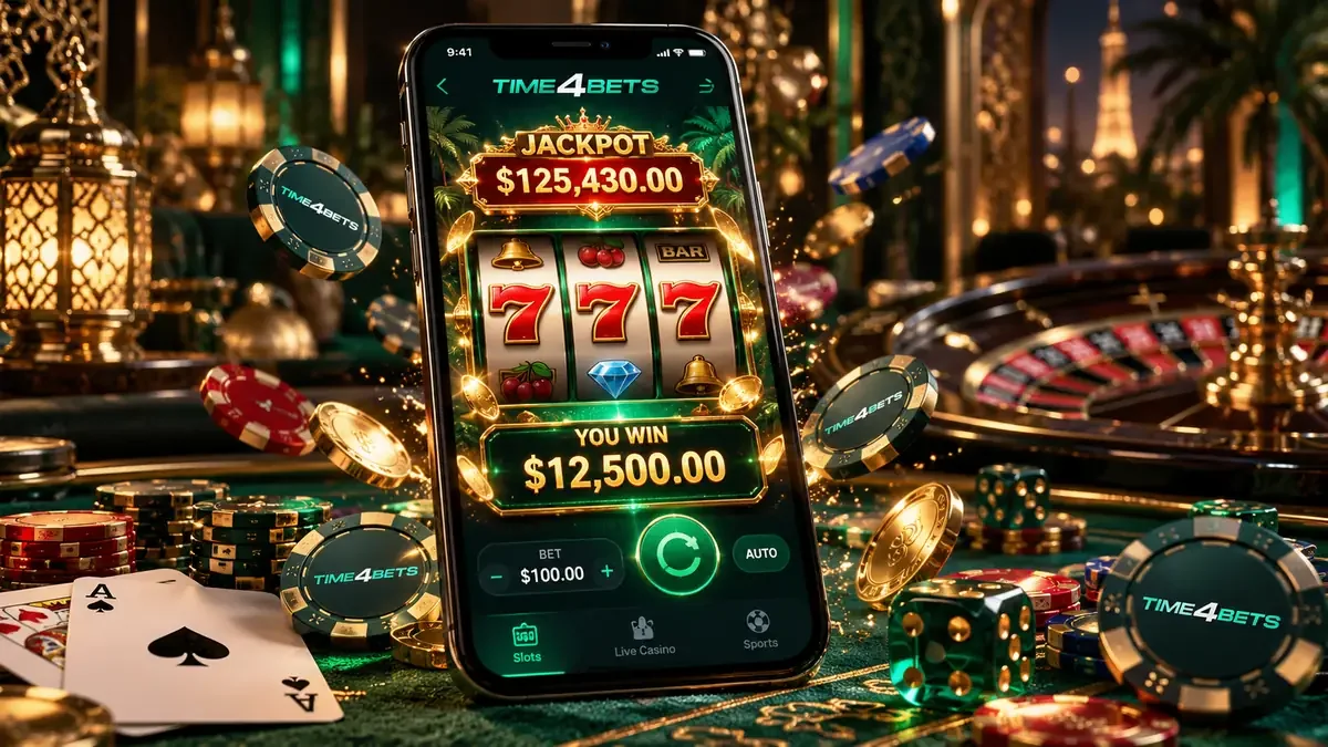 Time4Bets Casino on a Phone Screen