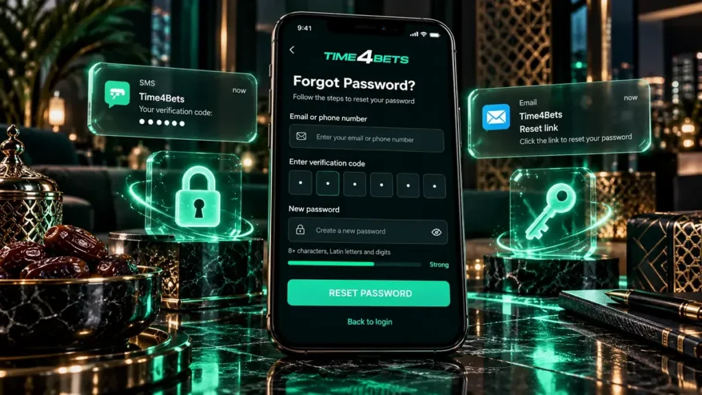 Time4Bets Password Reset in Four Steps